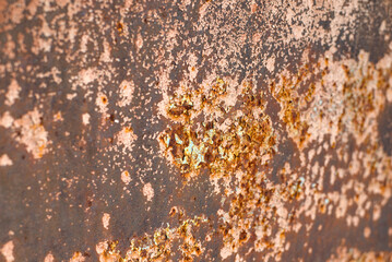 Photo of rusty iron and peeling paint