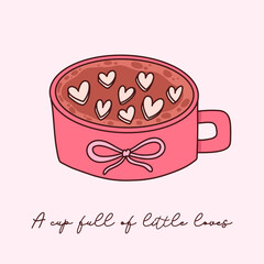 Hot Chocolate with Hearts Cup