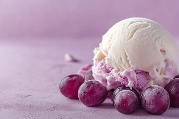 ブドウとバニラのアイスクリーム