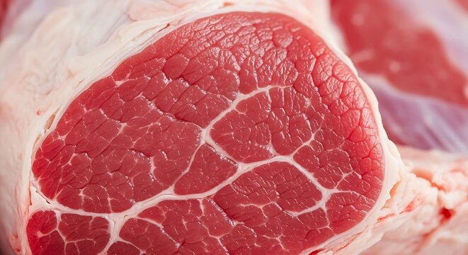 Raw Red Meat Cut Closeup