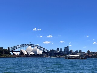 Fototapeta premium sydney harbour bridge and opera house