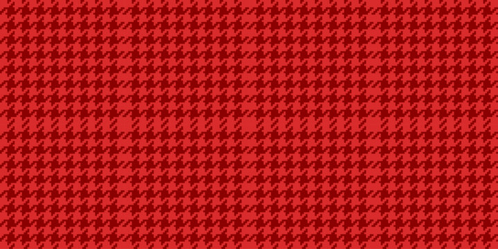 Seamless Red and Dark Red Houndstooth Gingham Pixel Art Pattern