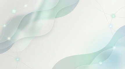 Modern abstract background with wavy lines and glowing connections