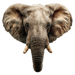 Elephant head large with transparent background 