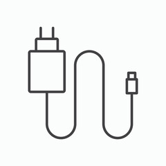 Fototapeta premium Charger icon design element isolated on white for web