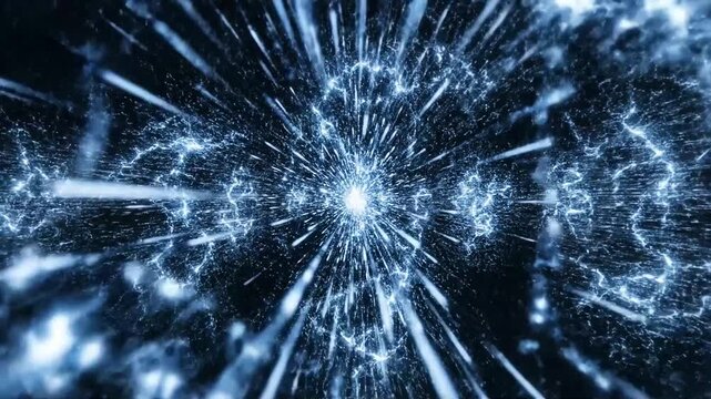 Launching Particle Burst in Deep Space Simulation