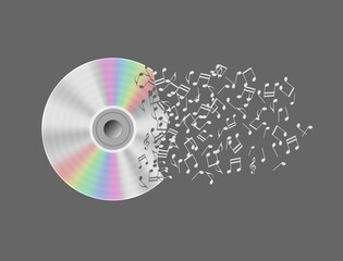 Raster illustration of a compact disc