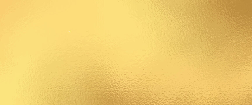 Gold foil leaf texture  glass effect background vector illustration abstract modern simple nice paper art yellow metallic