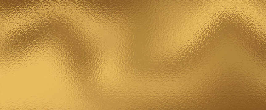 Gold foil leaf texture  glass effect background vector illustration abstract modern simple nice paper art yellow metallic