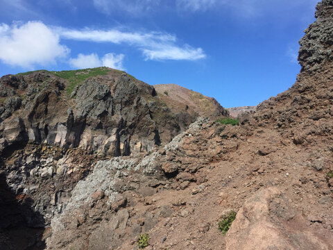 Volcanic crater in Vesuvius, Pompeii trip