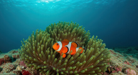 Clown Fish Among Sea Anemone