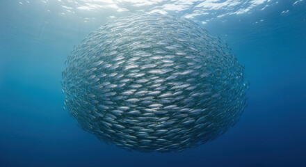 School of Fish Sphere Underwater