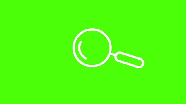 searching icon animated video design.simple magnify icon magnify Analysis data