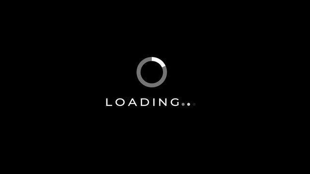 round loading bar with text animated .simple widow or page loading concept