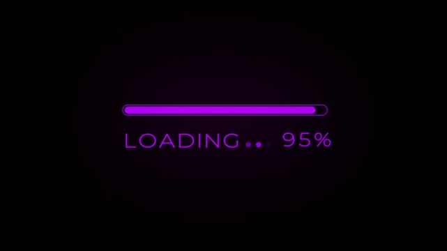  loading bar process animation, loading bar 0-100%.simple loading concept
