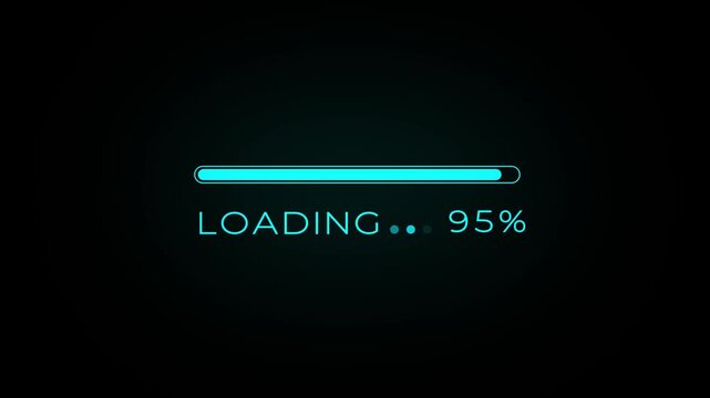 loading bar process animation, loading bar 0-100%.simple loading concept