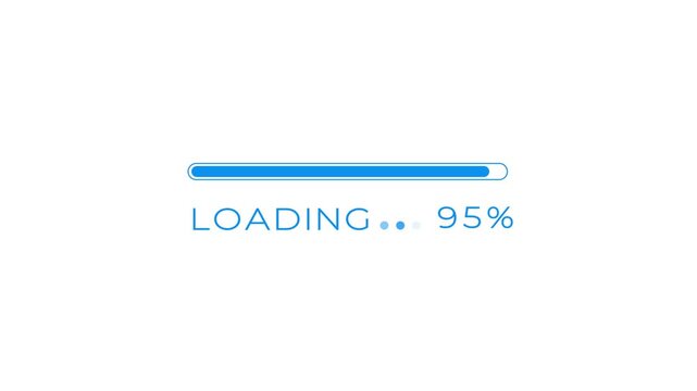 loading bar process animation, loading bar 0-100%.simple loading concept