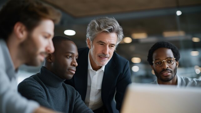 A diverse marketing team gathered around a table, actively collaborating on working on a brand strategy that integrates both traditional and digital marketing techniques to elevate brand
