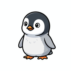 Obraz premium Cute Cartoon Penguin Illustration