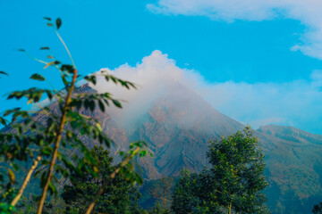 mountain landscape with clouds