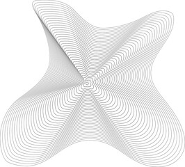 Liquid shape made of lines with blend effect. Modern design