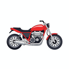 Red Motorcycle Illustration