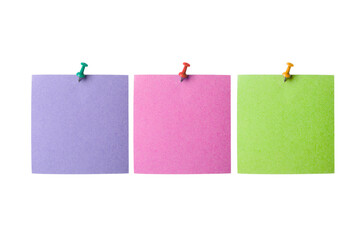 Colorful Sticky Notes With Pins PNG