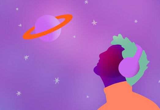 Concept of imagination creativity and escapism through music