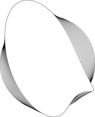 Circle white frame liquid overlapping for badges, banner, label, tag