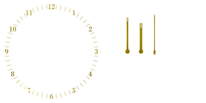 Transparent Minimalist Gold 3D Wall Clock with Separated Hands	
