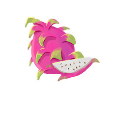Dragon fruits fruits illustration
