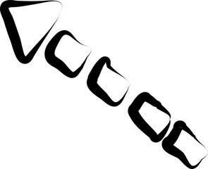 Arrows icon set. Doodle lines