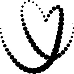 Bold dotted wave line shapes set