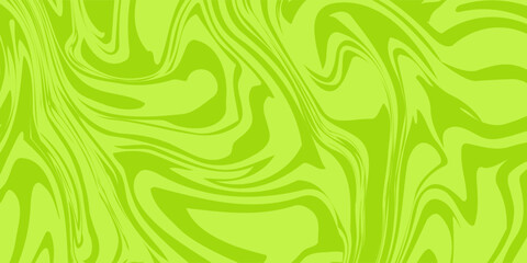 Abstract green background with hypnotic wavy lines pattern. Fresh and natural background