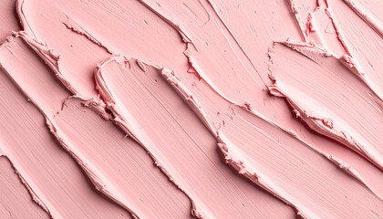 Diagonal textured pink cosmetic powder or cream with smooth parallel strokes and fine granular detail Keywords: pink