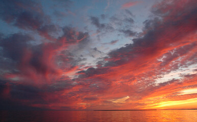 sunset over the Indian ocean