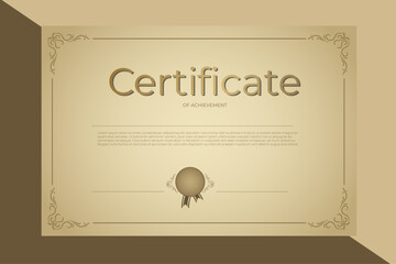 Elegant Certificate of Achievement Template with Vintage Frame