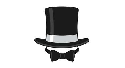 Top hat and bow tie, formal wear, and stylish accessories