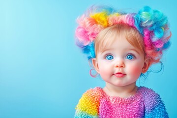 Fototapeta premium Joyful Happy Adorable Funny Baby Child In Costume Portrait