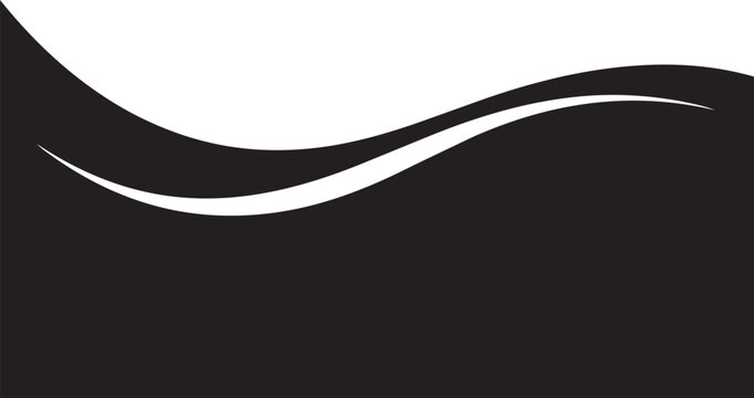 Black and white smooth wave section divider background