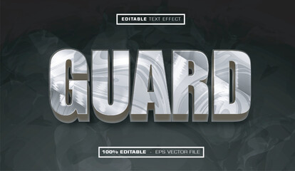 Strong Guard Metallic Shield Style Text Effect