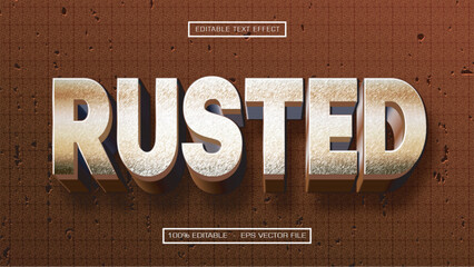 Rusted Grunge Metal Text Effect