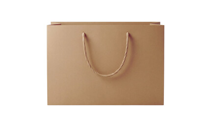 Simple brown paper shopping bag with rope handles for retail purchases and eco-friendly packaging