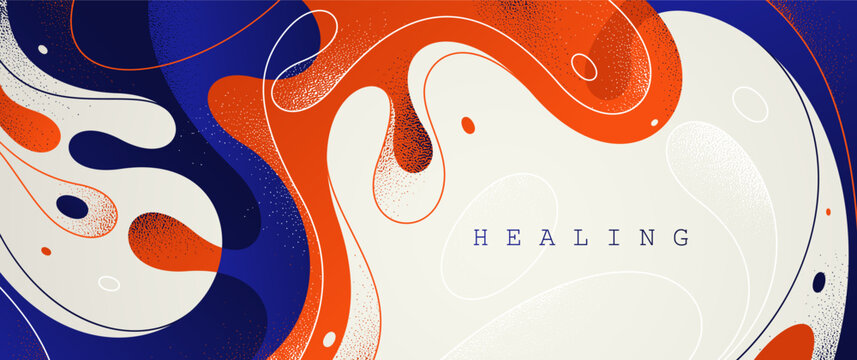 Abstract vector background with curvy fluid shapes, lava lamp curves art wallpaper, smooth lines amorphous watery style, flowing molten shapes.