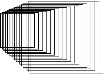 Square blend effects out line. Element in concept technology
