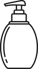 Obraz premium A simple line drawing of a Moisturizer Pump Bottle