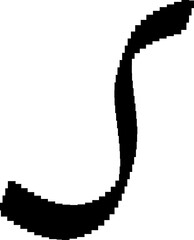 Pixel ribbon icon for 8 bit. Party decoration