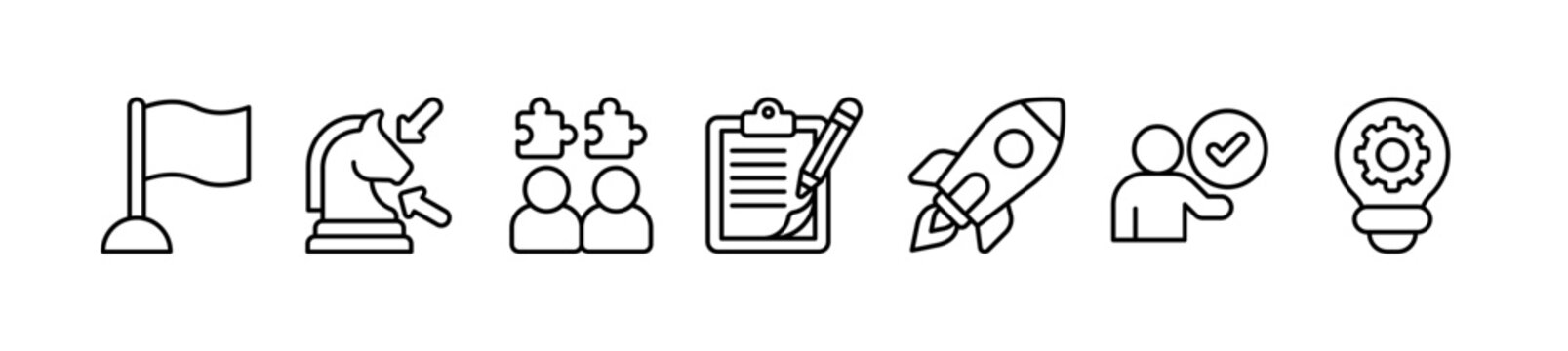 Banner action plan concept vector illustration with keywords and icons
