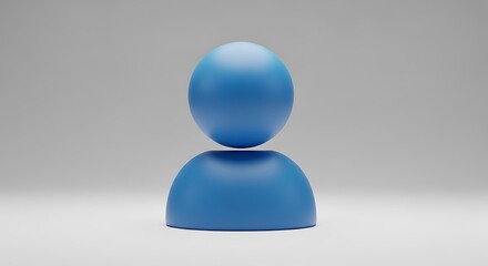 Blue Plastic Toy Figure on White Background.