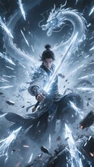 Chinese style martial arts illustration